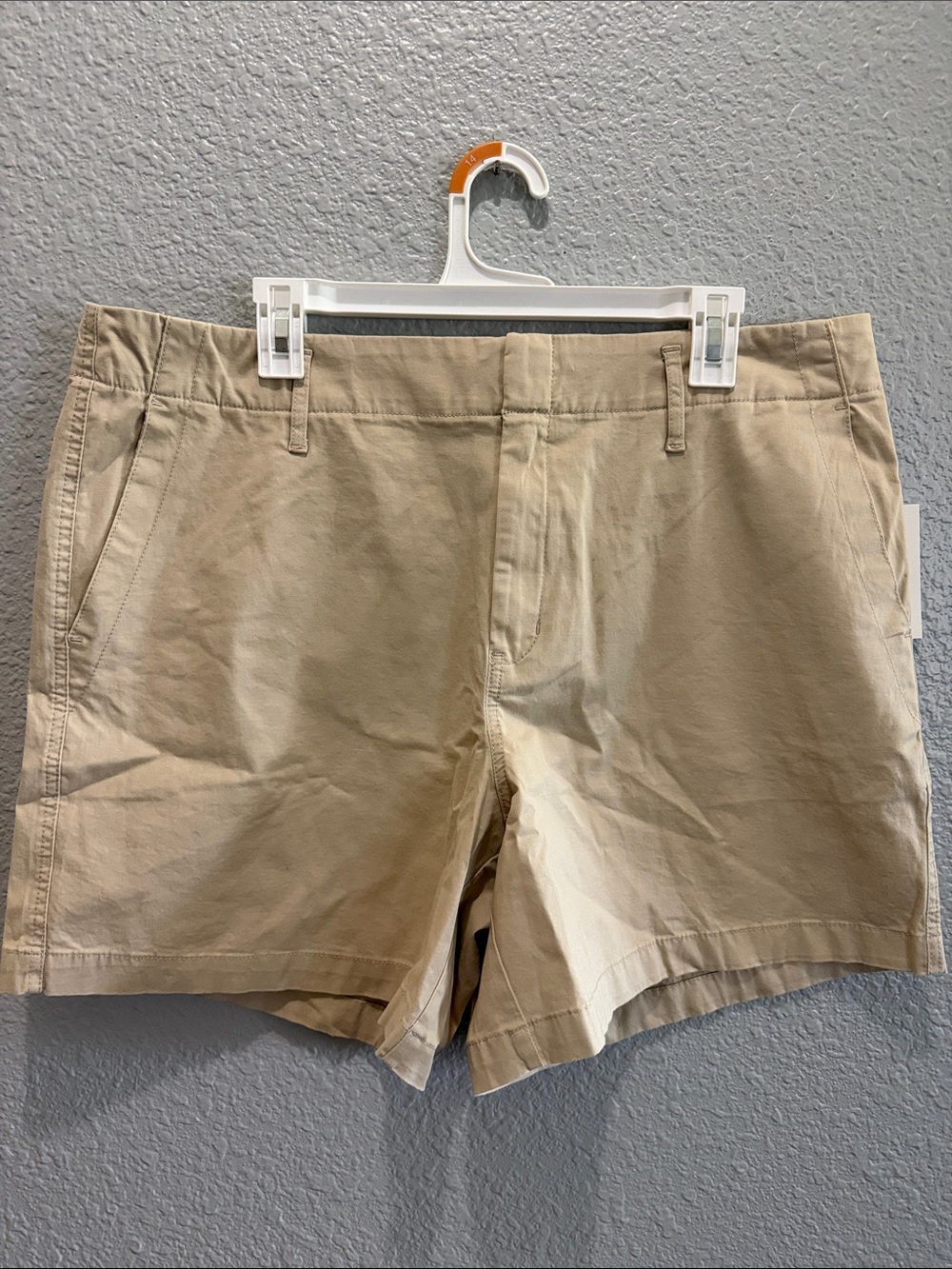A New Day Classic Khaki Cotton Shorts size 16